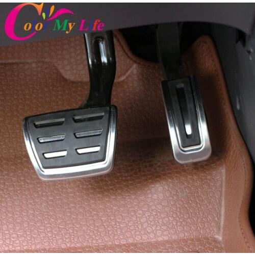 Color My Life Stainless Steel Gas Brake Pedal MT/AT Pedals Cover for Seat Ibiza 6K 6L 6J Arosa Cordoba 6K 6L Leon Toledo 1M
