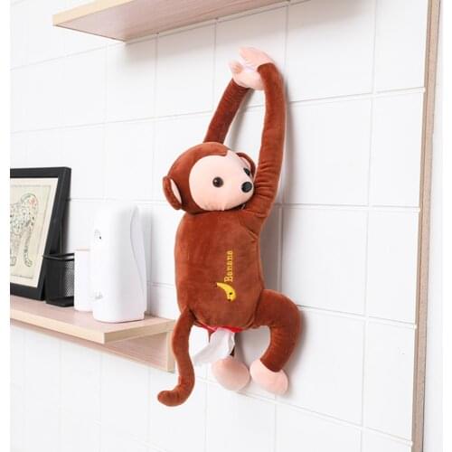 Portable Tissue Box Monkey Handkerchief Box For Home Office Auto Automobile Car Tissue Box Cover Napkin Paper Holders Cases