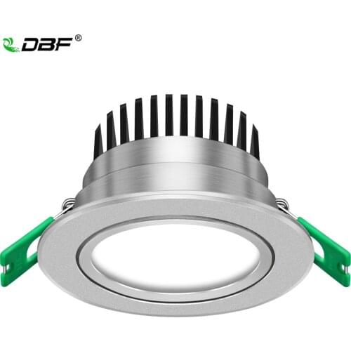 [DBF]Silver Housing Frosted Len LED Recessed Downlight Brighter Epistar COB LED Ceiling Spot Lamp 5W 7W 10W 12W with Transformer