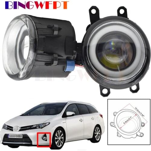 Angel Eye Fog Light Assembly For Toyota Auris (_E18_) 2012-2018 Car Front Bumper Fog Light Halo Ring Daytime Running Lamp