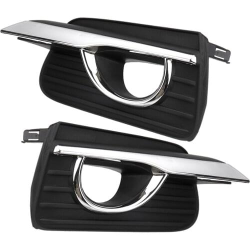 Pair Front Fog Light Lamp Frame Bezel Trim Cover for Infiniti Q50 Base 2014-2017