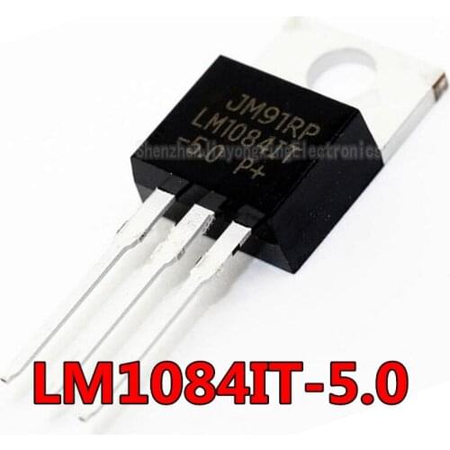 10PCS LM1084IT-5.0 TO220 LM1084-5.0 LM1084T-5.0 LM1084IT-5 5V 5A TO-220 Voltage Regulator