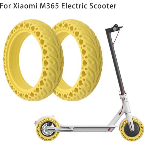 Rubber Solid yellow Tire for Xiaomi Mijia Electric Scooter Shock Absorber Damping Tyre For Xiaomi M365 Pro Scooter Tubeless 8.5"