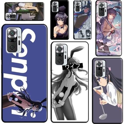 Sakurajima Mai Anime For Xiaomi Redmi Note 10 Pro Note 9 Pro 8T 9S Note 8 Pro Phone Case For Redmi 9 9C 9T 9A