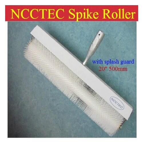 20'' NCCTEC spiked roller with splash guard cover 500mm epoxy self-leveling hand tools spikes teeth height :21mm