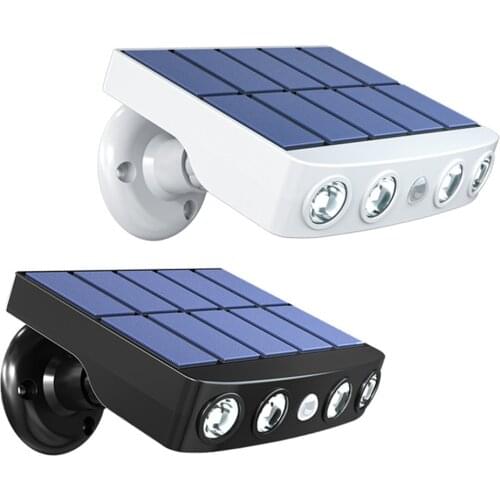 4 LED Solar Lights Outdoor Lighting Lamp Sunlight Powered IP65 Waterproof PIR Motion Sensor LED For Garden Street Light
