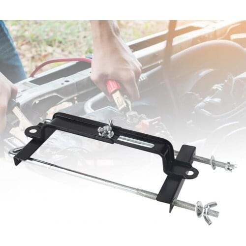 Universal Adjustable Metal Car Storage Battery Holder Bracket Down Clamp Storage Rack Car Accessories
