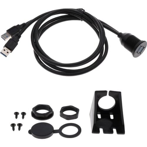 High Quality Dual USB3.0 Extension Panel Flush Mount Cable Car Boat