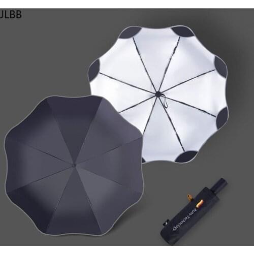 Anti-UV Full Automatic Business Umbrella 3 Folding Male Female Parasol Sun Umbrella Rain Women Windproof Luxury Umbrella For Men