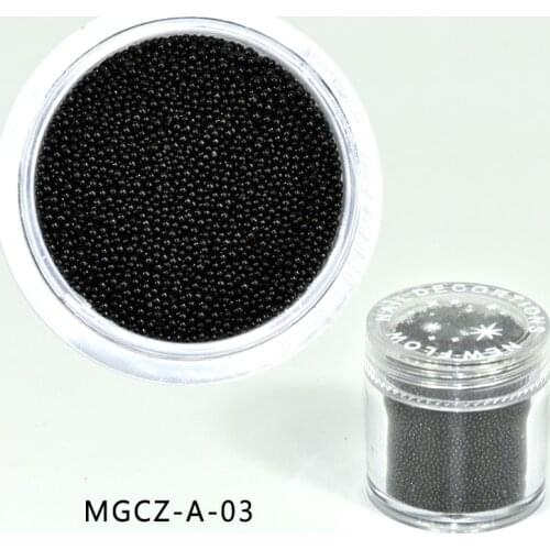 15gram/Pot 0.6mm-0.8mm Black colors Caviar Manicures Pedicures Beauty Micro Tiny Beads Nail Art Stickers,MGCZ-003