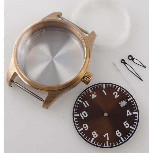 39mm Cusn8 Solid Bronze Sapphire Watch Case+33.6mm Watch Dial+Hands Fit For NH35 NH35A 200M Waterproof Screw In Crown Green Lume