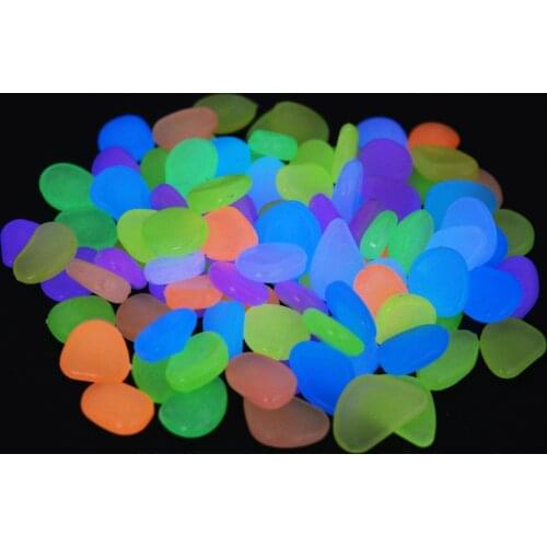 50/100pcs Glow In The Dark Garden Pebbles Glow Stones Rocks For Walkways Garden Path Patio Lawn Garden Yard Decor Luminous Stone