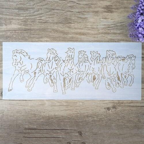 15*36 cm DIY Craft Horse Stencil For Wall Painting Scrapbooking Stamping Stamp Album Decorative Embossing Paper Card