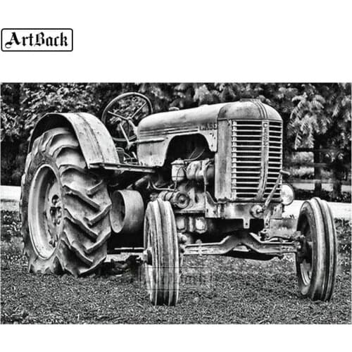 ARTBACK Diamond Painting Tractor Icon diy 5d Square Diamond Mosaic 3d Diamond Embroidery Sticker Crafts