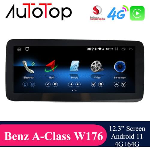 AUTOTOP 4G+64G Android Car Radio GPS Navigation For Mercedes Benz A Class W176/GLA X156/CLA C117 2013-2018 Car Multimedia Player