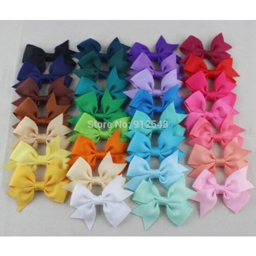 153234-B ,Free Shipping 30 colors grosgrain Ribbon Hair Bows WITH Clip, Children Boutique Hairbows Baby Girls Hair Accessorise