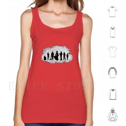 The Endless Silhouettes-Colorful Cosmos Tank Tops Vest Cotton Neil Gaiman Sandman Endless Dream Delirium Death Despair Desire