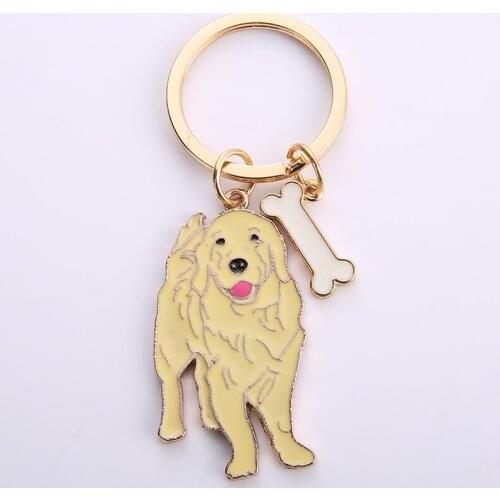 Keychain Anime Keychain Women Luxury Metal Car Keychain Dog Keyrings Best Gifts for Friend DIY Puppy Key Ring Bag Charm Gift
