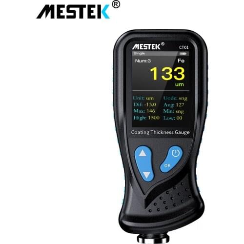 Digital Coating Thickness Gauge Mestek 1 micron/0-1300 FE/NFE Car Paint Film Thickness Tester Thickness Measuring Instruments