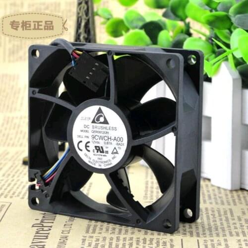 For DELTA QFR0812UH DC 12V 0.87A 8CM 80x80x25mm 4 line 5pin or 4line 4pin PWM speed control cooling fan