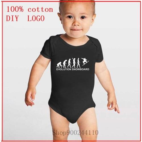 Newborn Girls Boys Evolution Snowboard Baby Bodysuit High Quality 100% Cotton Short Sleeved Baby Rompers Roupas de bebe Infantil