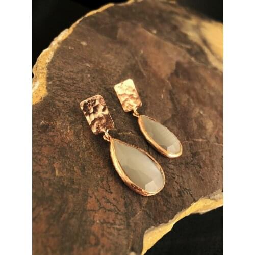Dr Stone Natural Stone rose gold plated womens handmade cats eye t 439800412