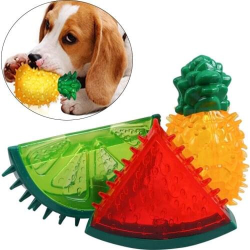 Food Grade Pet Dog Toy Chew Squeaky Rubber Toys Can Be Filled With Water And Frozen Chewing Fruit Jelly Summer Cooling Dog Toy