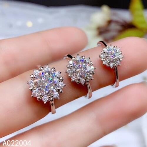 KJJEAXCMY Fine Jewelry 925 Sterling Silver Inlaid Mosang Diamond Gemstone Ladies New Ring Exquisite Support Test Hot Selling