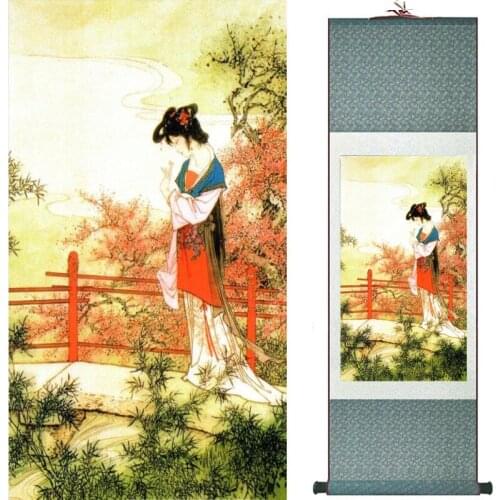 Pretty girl painting Chinese Art Painting Home Office Decoration Chinese painting art figure painting 2019072705