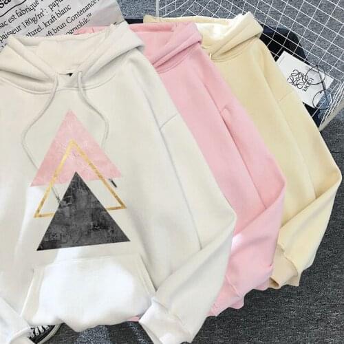 Beautiful Geometry Printed Hoodie Women 90s Graphic Hoodies Harajuku Tops Cute Oversized Weatshirt Female Hoodie