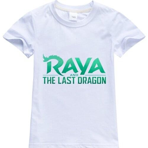 Disney Summer Kids T Shirt Raya and The Last Dragon Printing Clothes Cartoon Logo Clothing Boys Girls Toddler Tops Infant Tees