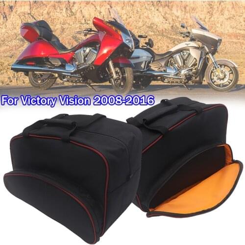 Motorcycle For Victory Vision 2008-2016 Black Storage bag luggage bags side box bag inner bag bushing Saddlebag Liners Bag