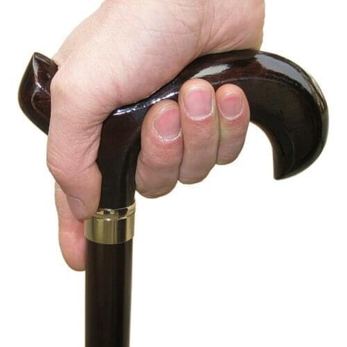 Soft mat wooden cane cane saw the elderly walking short wooden crutch