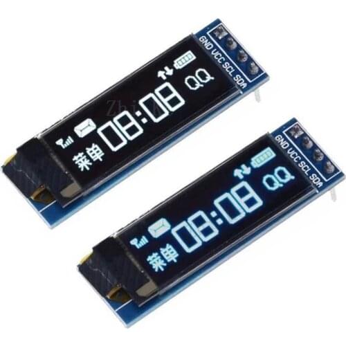 0.91 inch OLED module 0.91" white/blue OLED OLED Display Module 0.91" IIC 12832 Compatible with 3.3v-5V Communicate for ardunio
