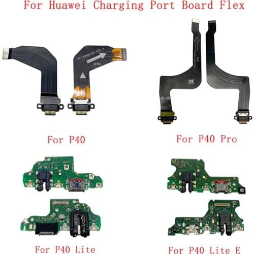 Original USB Charging Dock Port Connector Board Parts Flex Cable For Huawei P40 P40 Pro P40 Lite P40 Lite E USB PCB Board