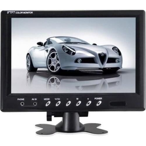 By DHL/Fedex 20pcs new 9 Inch TFT LCD Car Monitor backup Rearview camera Reverse priority with 2 AV in