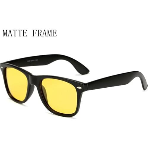 Polarized Men Women Night vision Sunglasses Drive Yellow Lens Vintage Square Male Female Sun Glasses for men High quality