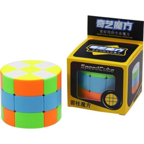 QiYi mofangge 3x3 Cylinder Cube stickerless Puzzle Cube Kids Twist Puzzle 3x3x3 Toys for Kids speed magic puzzle