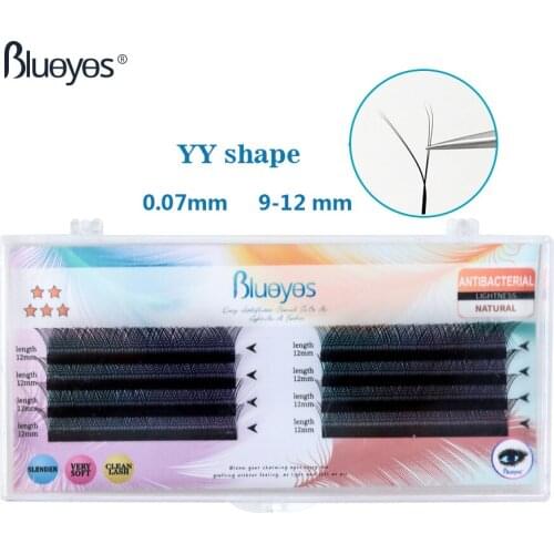 Y Shape Lashes C Curl 9-12mm 8 Rows Premade Fans Double Tips Soft Light Individual Eyelashes For Professional Eyelash Extension