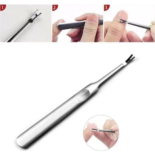 Cuticle Trimmer Stainless Steel,Dead Skin Fork Trimmer Cutitle Women Manicure Nail Tool