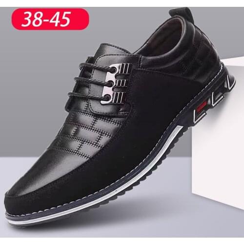 High Quality Big Size Casual Shoes Men Fashion Business Men Casual Shoes Hot Sale Spring Breathable Casual Men Shoes Black shz03