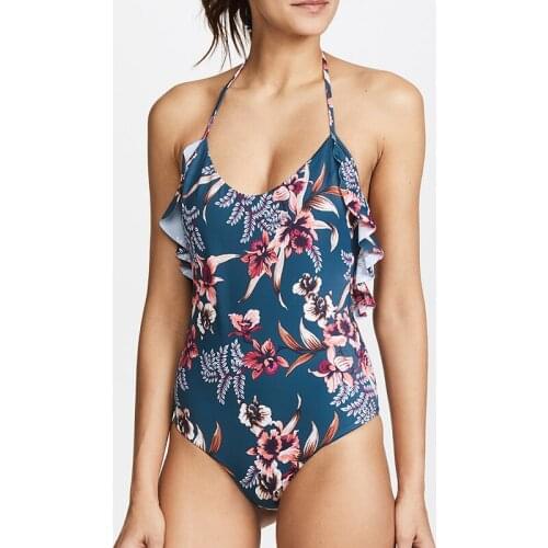 YIEAVESS One Piece Swimsuit Womens Push Up Bra Halter Backless High Waist Bikini Plus Size Swimwear Bathing Suit Drop Shipping