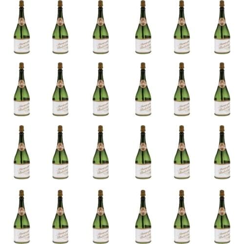 24Pcs Mini Champagne Party Empty Bubble Soap Bottles Wand Table Decoration