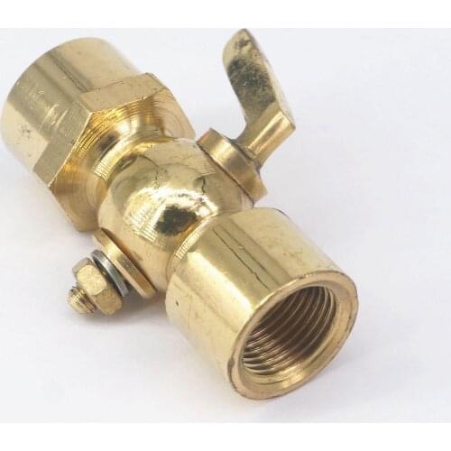 3/8" BSP Equal Equal Female Brass Drain Petcock Shut Off Valve Water Fuel Gas Oil