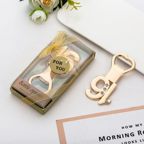 5PCS 16//18/30/40/50/60 Years Number Bottle Opener Wedding Anniversary Beer Opener Party Souvenir Gift For Anniversary Gift
