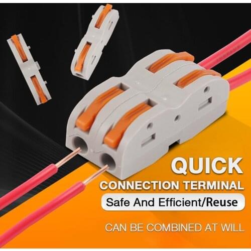 5pcs Quick Connection Terminal Wire cable Connector Terminal Block 4pole Push In Spring Splicing Plastic Material PA66 Mini