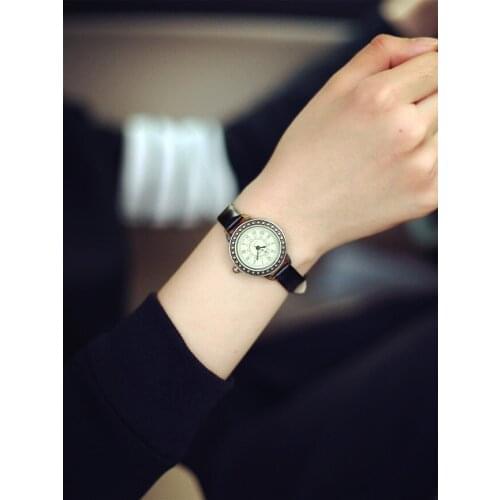 50pcs/lot Factory Price High Quality Vintage Leather Watch Women Girls Gift Watch