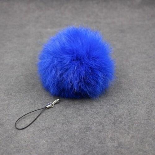 Mixed colors Rabbit Fur Ball Key Chains 8cm Genuine Keychain Car Real Pompom Keyring Porte Clef Llaveros