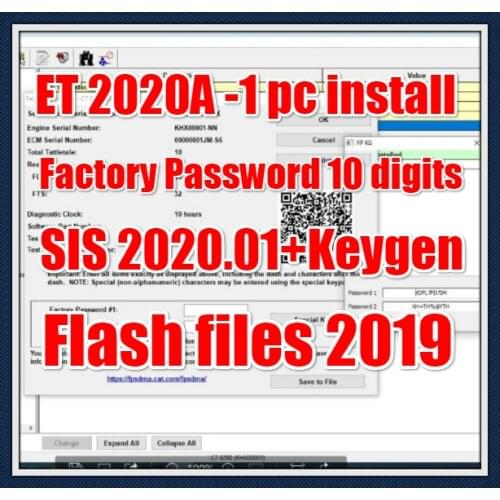 ET 2020A ,flash 2019, flash 2020,SIS 2020.01 for red cat