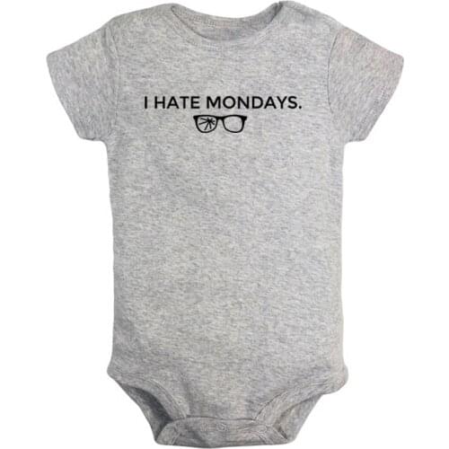 I Hate Mondays I Just Want Pizza I Legit Don't Care Newborn Baby Girl Boys Clothes Short Sleeve Romper Outfits 100% Cotton